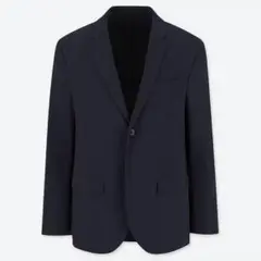 美品 ユニクロ 感動ジャケット（ウルトラライト・コットンライク) ネイビー L