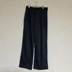 レディース グレー スラックス ワイドレッグ