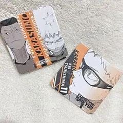 ハイキュー　原画展　月島　蛍　木下　成田　烏野　コースター２枚セット　⑤