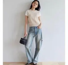 SeaRoomlynn サイドカットボタンフライデニムのサムネイル