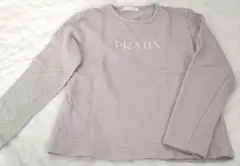PRADA 薄紫 長袖トップス　フロントロゴ バージンウール100% イタリア製のサムネイル