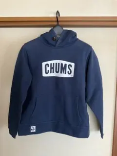CHUMS ロゴプルオーバーパーカー　ネイビー レディースMのサムネイル