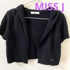 【MISS J】【未使用】ミスジェイ ショート丈ニットボレロ（フード付き）38