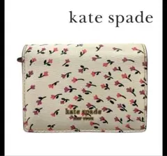 kate spade ケイトスペード花柄 二つ折り財布　ミニウォレット　定期入れ