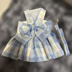 新品★チェック柄お洋服ハーネスリード ★Mサイズのサムネイル