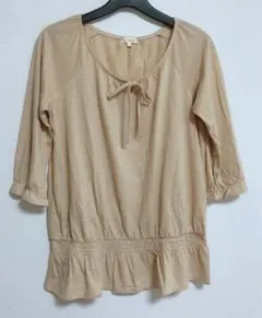 【美品】HusHusH ハッシュアシュ レディース ボーダー柄ロンT 七部袖