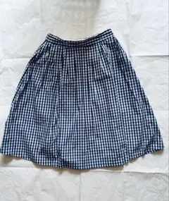 ネイビーチェック フレアスカート 67cm