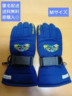 [即購入◎]POINT SQUARE ネイビーグローブ Mサイズ　スキー　手袋