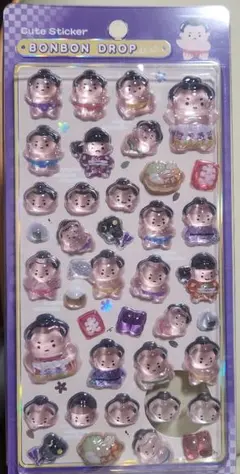【正規品】ボンボンドロップシール　和柄　お相撲さん　BONBON DROP