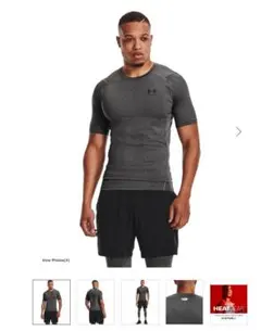 UNDER ARMOUR HEATGEAR コンプレッションシャツ SM グレー