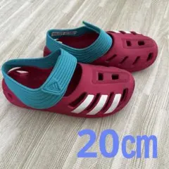 adidas キッズサンダル ピンク/ターコイズ