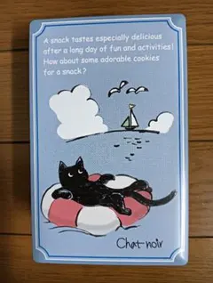 空き缶 シャノワール 　黒猫柄