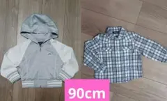 COMME CA ISM コムサイズム 90cm 長袖2着 ジャンバー シャツ