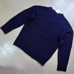 再値下げ！chocol raffine robeネイビー 編み目ニット セーター