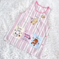 スージーズー♡エプロン　Ｍ〜Ｌ　レディース　ボタン　ピンク　ストライプ　新品