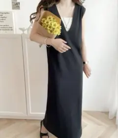 o*a様 夏に向けて1枚でサマになる主役級。Vネックロングジャンパースカート