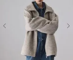 ヘリンボンツイードボンディングコーディガン　アダムエロペ