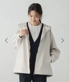 GLOBAL WORK 防風多機能マウンテンパーカー Mサイズ アイボリー