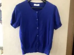 anySIS 半袖カーディガン サイズ2 青 オンワード樫山