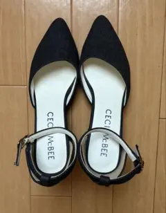 CECIL McBEE デニム調 アンクルストラップ パンプス Mサイズのサムネイル