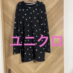 UNIQLO ミッキー ドット柄 フード付き長袖カットソー　Ｓサイズ
