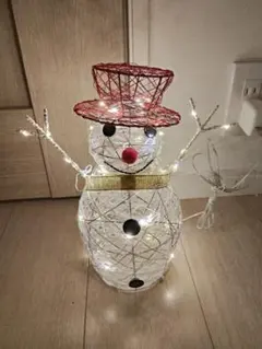 クリスマス イルミネーション スノーマン 雪だるま ライトアップ 置物
