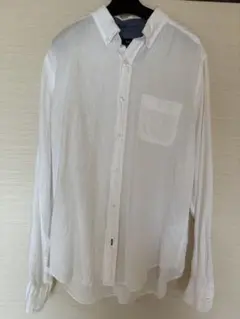 NAUTICA ノーティカ　長袖白シャツ　リネンシャツ　ラルフローレン