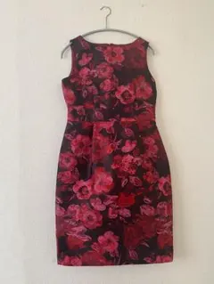 【新品タグ付】グレースコンチネンタル ☆フラワージャカードワンピース⭐︎レッド