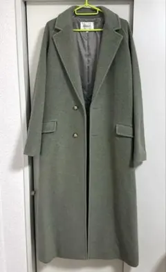 【値下げ】美品 MOUSSY マウジー チェスター ロングコート グリーン
