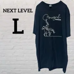 NEXT LEVEL 半袖Tシャツ Lサイズ ブラック グラフィックTシャツ