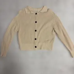 niko and… ベージュボタン付きニットカーディガンレディース