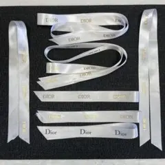 Dior ロゴ入り ホワイトサテンリボン　ディオールラッピングリボン　7本セット