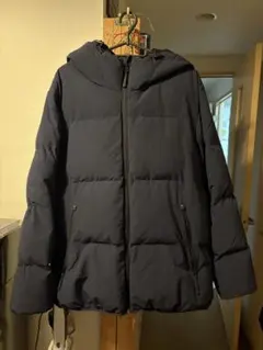 GU フード付きダウンジャケット ネイビー