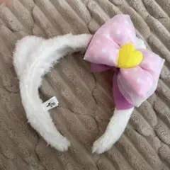 キティーちゃんカチューシャ ハートリボン付き