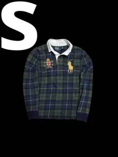 polo ラルフローレン ラガーシャツ グリーン ビッグポニー swag y2k