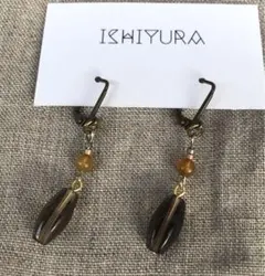 W*t様 天然石ピアス☆スモーキークオーツ・アゲート
