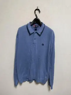 【希少】90s CHAPS ラルフローレン 襟付き コットンリブニットセーター