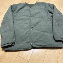 キッズ ジャケット グレー キルティング フリース　リバーシブル　150センチ