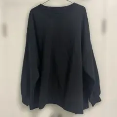 ブラック オーバーサイズ スウェット トレーナー