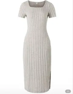 SHEIN リブニットワンピース