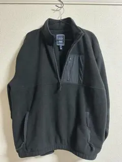 GAP ブラック ハーフジップ フリースジャケット L