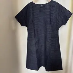 お値下げしました。着物リメイクワンピース久留米絣書生絣反物チュニックワンピース