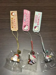 A ハローキティ　ご当地限定　ストラップ　温泉バージョン　3点セット