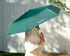 スターバックス 折りたたみ傘 晴雨兼用 グリーン