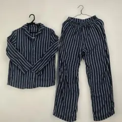 UNIQLO美品✨️ネイビーとホワイトのストライプパジャマ
