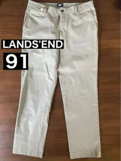 【クリーニング済】LANDS'ENDランズエンドチノパンベージュ大きいサイズ91のサムネイル
