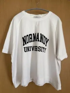 Sans Souci ドルマンスリーブ ロゴTシャツ ホワイト