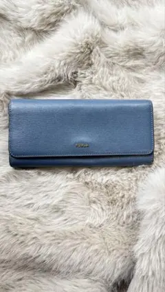 FURLA 青 レザー 長財布
