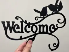 【SPウォールアート】Welcomデコ　インテリア　ハンドメイド