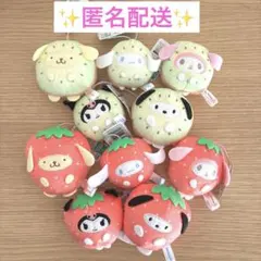 サンリオキャラクターズ フルーツきぐるみマスコット いちご キウイ コンプリート